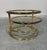 Postmod Gold & Smoked Glass Swivel Tiered Coffee Table For Sale - Image 11 of 11