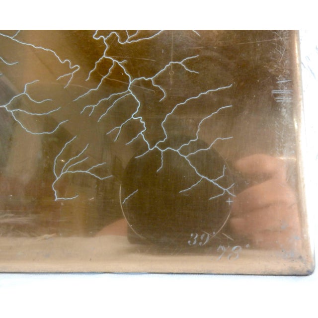 Copper Waterway Map Printing Plate of Winchester, Va For Sale In Nashville - Image 6 of 10