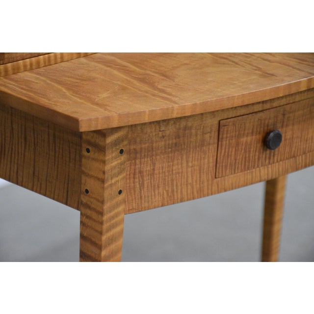 Brown 1990s Curly Maple Secretary Desk by Robert Gasperetti For Sale - Image 8 of 11