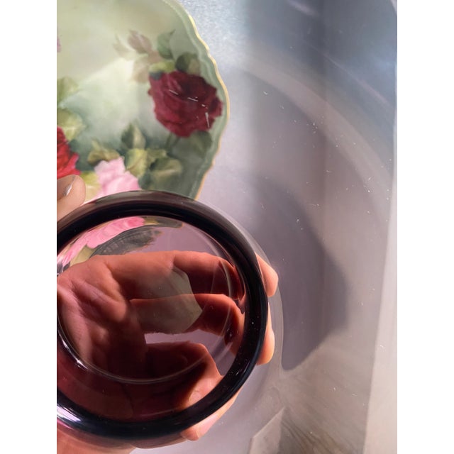 Mid-Century Modern Amethyst Glass Bowl For Sale - Image 6 of 6