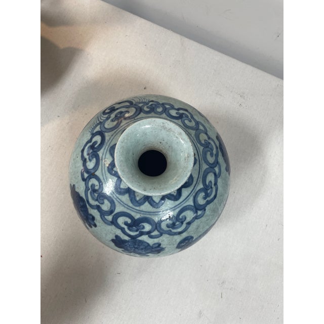 Blue 19th Century Chinese Blue & White Ming Style Porcelain Vase For Sale - Image 8 of 10