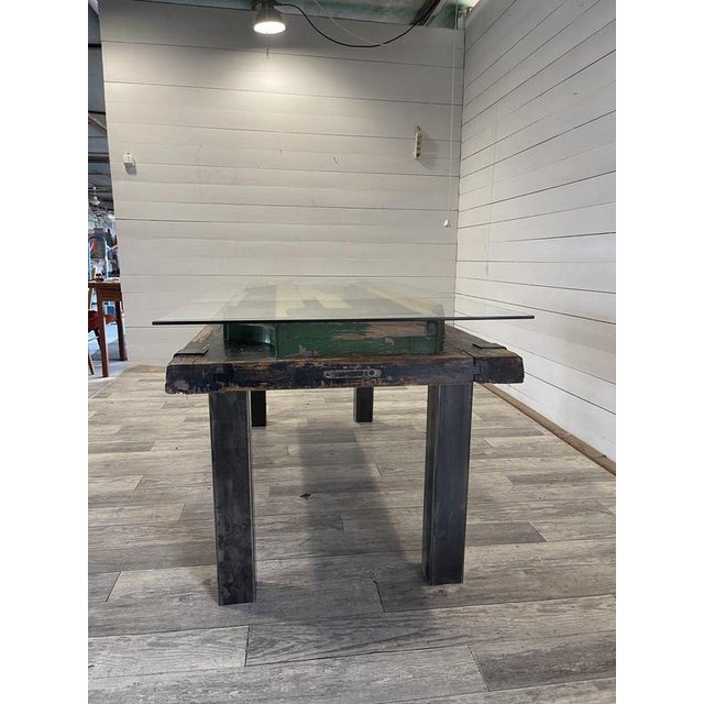 Industrial Vintage Industrial A- 360 Dining Table, 1950 For Sale - Image 3 of 18