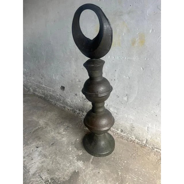 Hammered Copper Totem Sculpture For Sale - Image 5 of 6