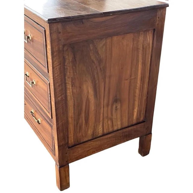19th Century French Walnut Louis XVI Commode / Chest of Drawers / Dresser For Sale - Image 11 of 13