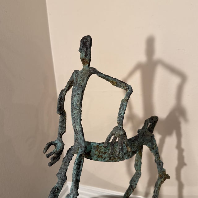 Brutalist Early 21st Century Bronze Artist Made Brutalist Style Centar Sculpture For Sale - Image 3 of 10