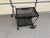 Vintage Mid Century Modern Salterini Style Outdoor Iron Bar Cart on Wheels For Sale - Image 4 of 12