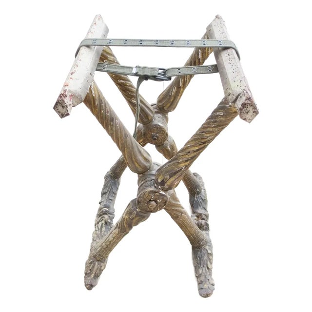 18th Century French X Folding Stool Frame For Sale