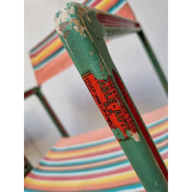 Metal Vintage Folding Chairs by Table Auto B.P. Paris, 1950s, Set of 2 For Sale - Image 7 of 18