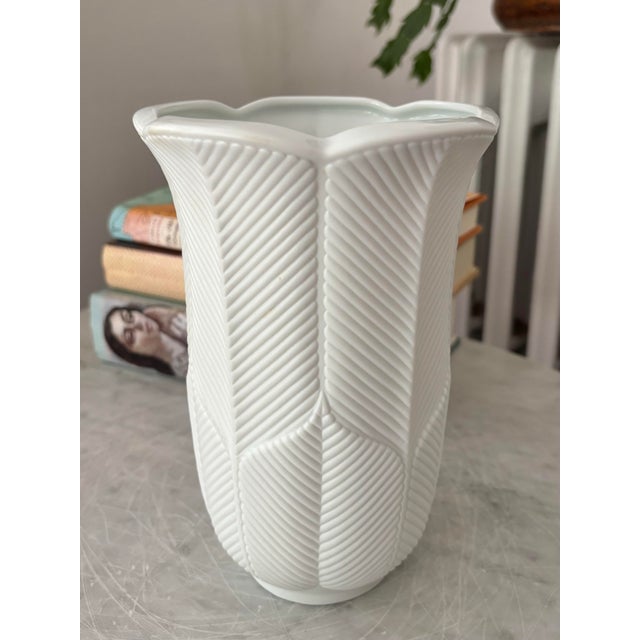 A.K. Kaiser Original Kaiser White Bisque Ceramic Vase Made in West-Germany, 1960s For Sale - Image 4 of 8