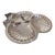 Vintage Wallace Baroque Silverplate Three-Part Shell Relish Dish With Ornate Handle For Sale