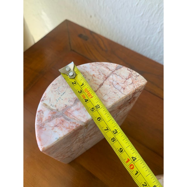 Gemstone Vintage Mexican Pink Onyx Bookends – Pair For Sale - Image 7 of 9