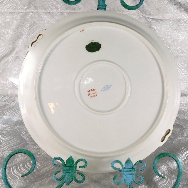 Ceramic Signed Hand Panted Richard Ginori Serving Tray For Sale - Image 7 of 9