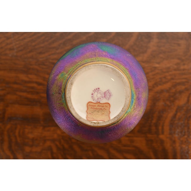 Carlsbad Austrian Art Nouveau Porcelain Iridesecent Vase, Late 19th Century For Sale - Image 9 of 12