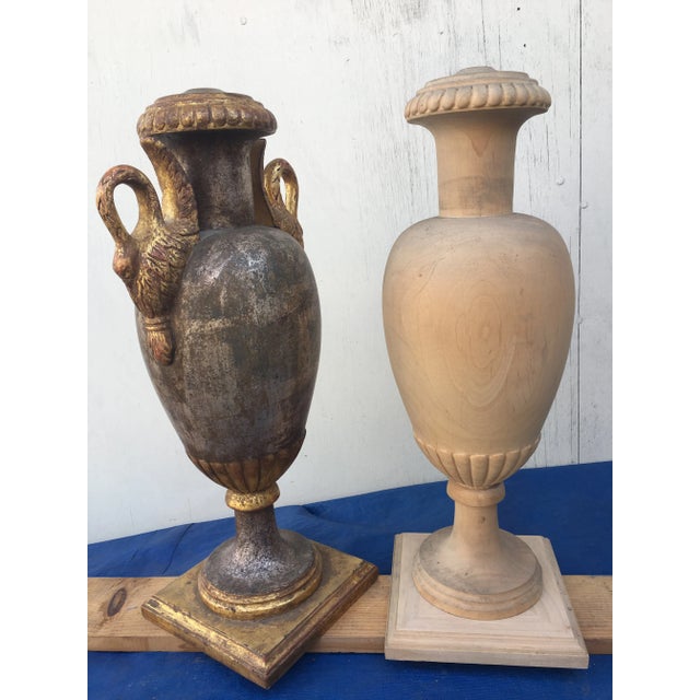 Modern Swan Silver Leaf Table Lamp Base For Sale - Image 9 of 12