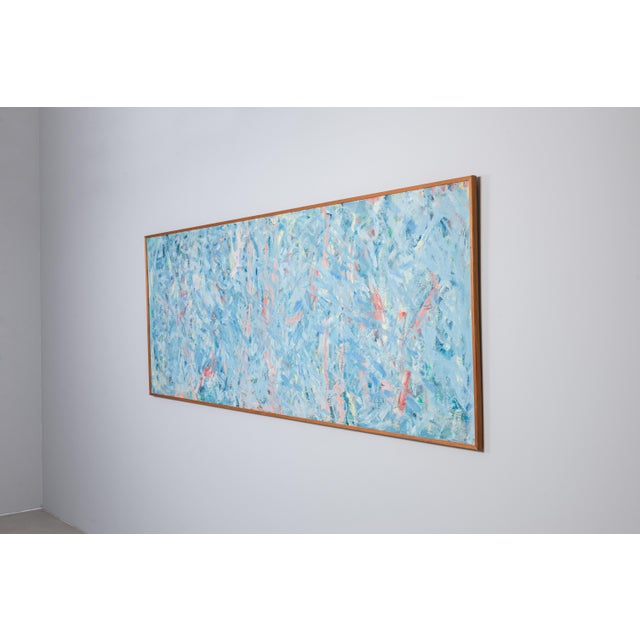 Large Abstract Composition, 1980s, Oil on Canvas For Sale - Image 4 of 14