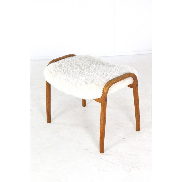 Brown Vintage Lamino Ottoman by Yngve Ekstrom for Swedese, 1960s For Sale - Image 8 of 18