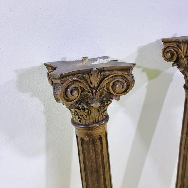 These wooden columns are an exceptional example of craftsmanship, perfect for adding a touch of elegance to any space....