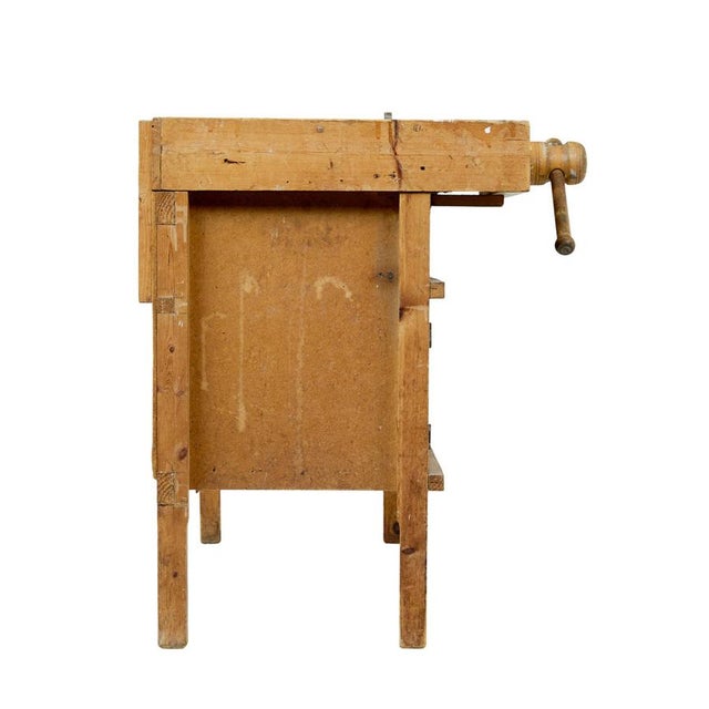 Early 20th century pine workbench circa 1900. Good quality Swedish workbench which could work well as a quirky sideboard....