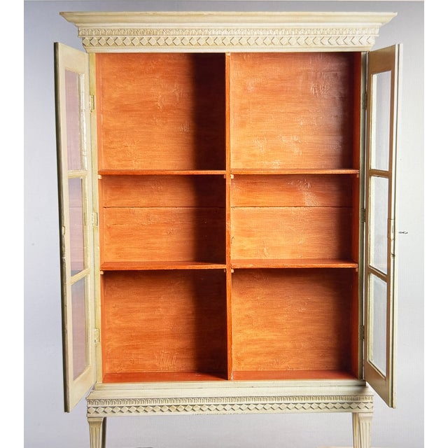Wood Gustavian Display Cabinet in Wood For Sale - Image 7 of 8