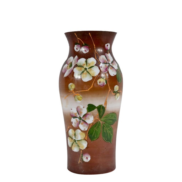 Art Nouveau Brown Porcelain Vase, 1900s For Sale