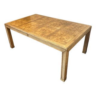 1970s Henredon Burl Wood Dining Table For Sale