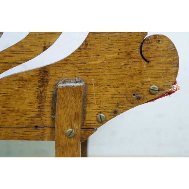 Antique Victorian Quartersawn Oak Salesman Sample Chaise Lounge Daybed 14" For Sale - Image 9 of 12