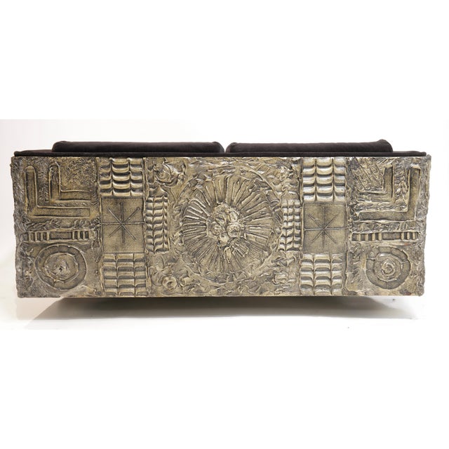 Textile Mid 20th Century Adrian Pearsall Brutalist-Inspired Two-Cushion Sofa Loveseat (2 of 2) For Sale - Image 7 of 12