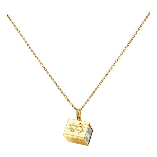 Vintage 14k Yellow Gold "Mad Money" Dollar Bill Necklace For Sale