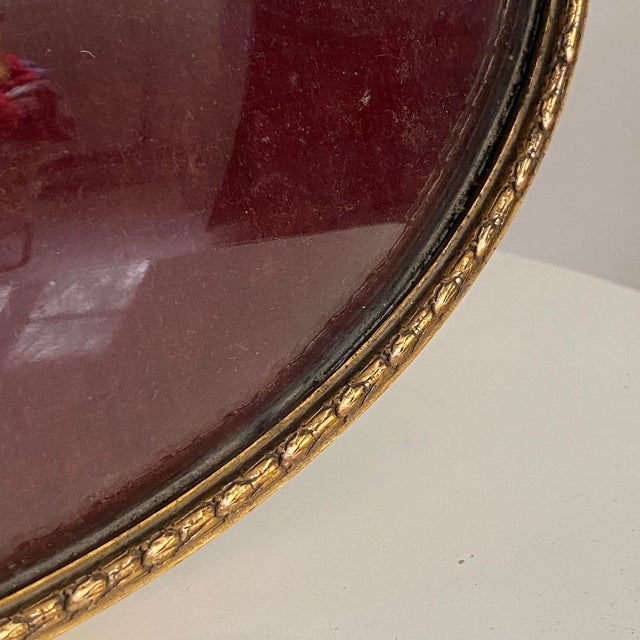 Louis XVI Style Brass Photo Frame with Convex Glass, 19th Century For Sale - Image 5 of 10