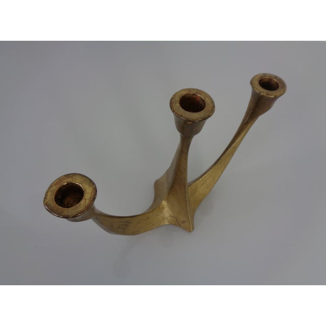 Metal Brutalist Austrian Bronze Candleholder, 1960s For Sale - Image 7 of 18