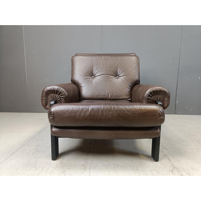 Set of Leather Armchairs, Denmark, 1960s, in Very Good conditions. Designed 1960 to 1969