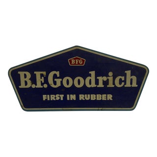 Vintage "B.F. Goodrich - First in Rubber" Metal Advertising Sign For Sale