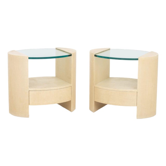 Jay Spectre Style Modern Bedside Tables, Pair For Sale