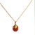 Burnt Orange Vintage Italian 18k Rose Gold Mediterranean Coral Sphere Pendant Necklace For Sale - Image 8 of 12