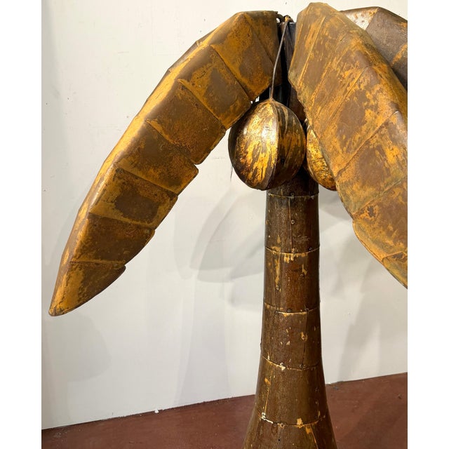 Modern Monumental Mexican Sculptural Iron Palm Tree Manner of Sergio Bustamante For Sale - Image 3 of 15