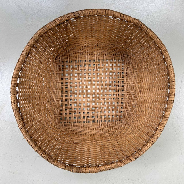 Hand-Woven Wicker Baskets, Japan, 1940s, Set of 2 For Sale - Image 13 of 15