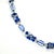 Vintage Art Deco Sapphire Optical Glass Necklace 1930s For Sale - Image 4 of 10
