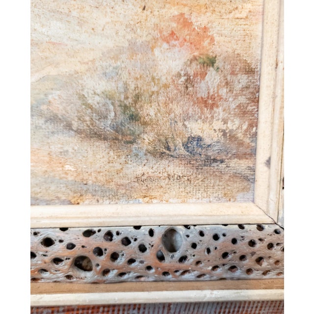 Mid-Century Western Impressionist Homestead Landscape in Rustic Frame For Sale - Image 11 of 12