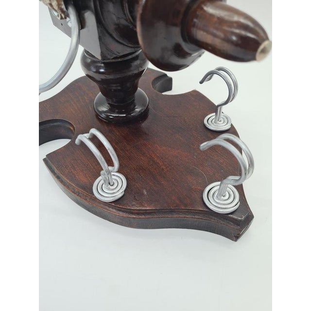 Antique Wall Hook in Wood and Metal, 1890s For Sale - Image 4 of 12