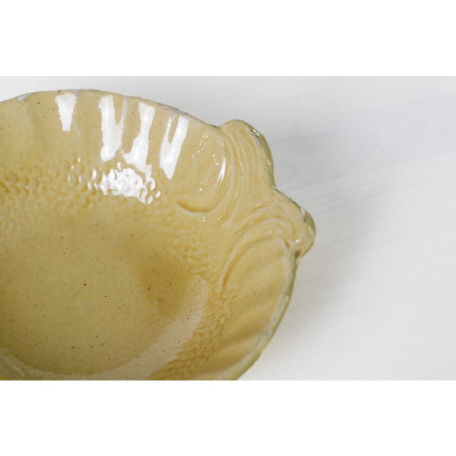1950s Mid-Century Modern Aegitna Vallauris French Pottery Fish Bowl in Yellow Glaze For Sale In Lexington, KY - Image 6 of 15