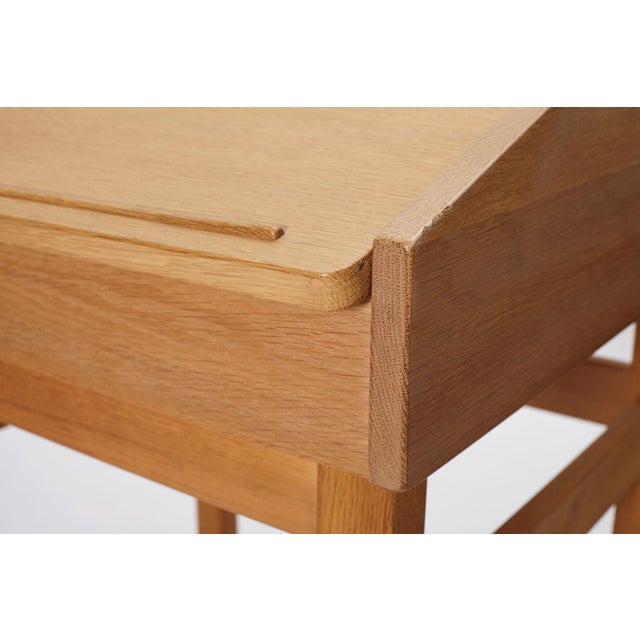 Oak Secretary Desk, Denmark, 1960s For Sale - Image 13 of 17