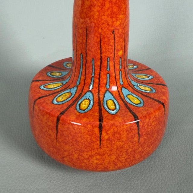 Modernist Majolica Jug Vase by Roberto Rigon for Bertoncello, 1970s For Sale - Image 9 of 13