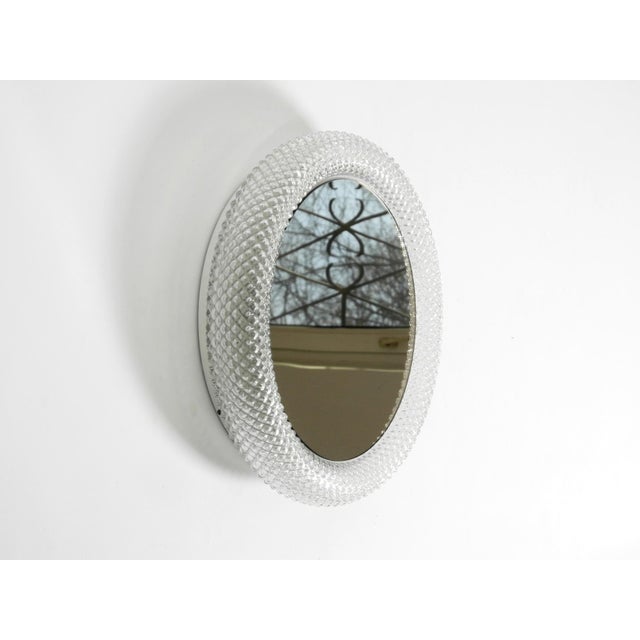 Illuminated Crystal Glass Wall Mirror from Limburg, 1960s For Sale - Image 4 of 18