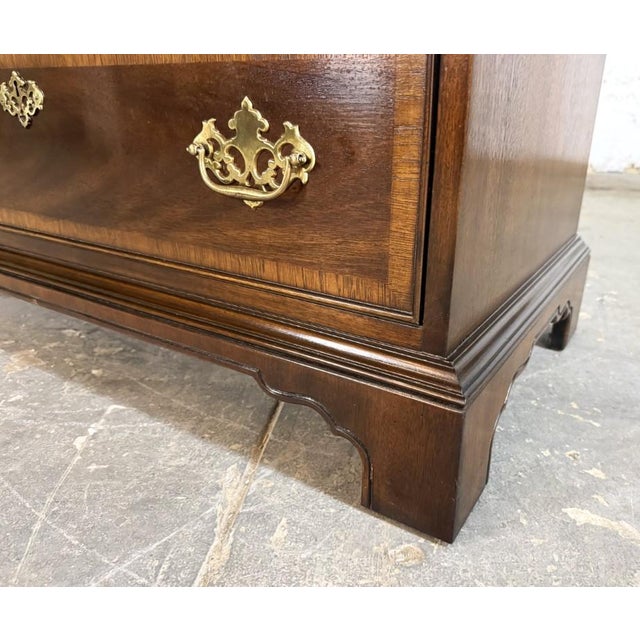 Drexel 18th Century Collection Banded Chest of Drawers For Sale - Image 9 of 13
