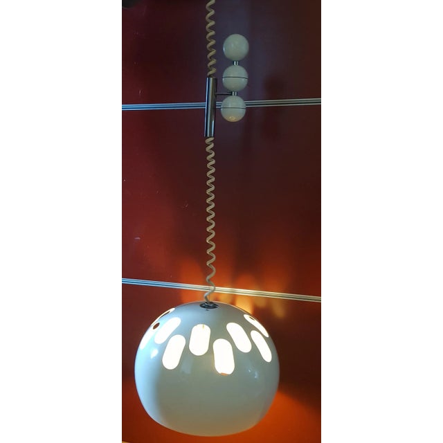 Metal Pendant lamp S-445 with Counterweight by Luci Illuminazione, 1970s For Sale - Image 7 of 12