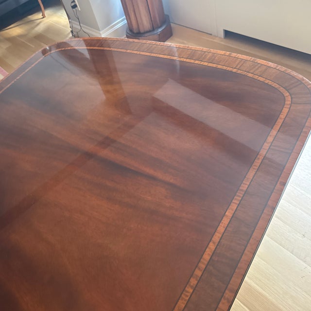 Late 19th Century Late 19th Century George || Style Mahogony Double-Pedestal Dining Table For Sale - Image 5 of 9