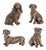 Bronze Finish Dog Figurine (Set of 8) For Sale