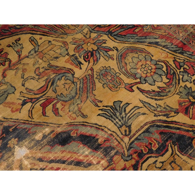 Late 19th Century Antique Persian Kerman Lavar Rug- 10′6″ × 14′10″ For Sale - Image 10 of 13