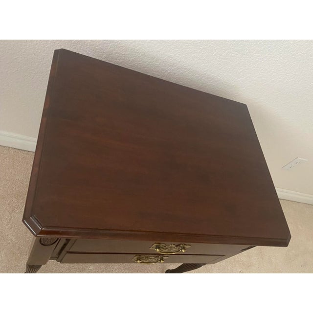 Auburn Ethan Allen Georgian Court Cherry Night Table Excellent Condition For Sale - Image 8 of 12