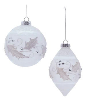 Glass Holiday Ornaments (Set of 6)